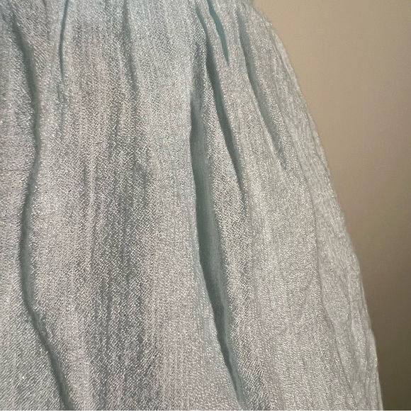 Ark & Co Babydoll Fairy Coquette Dress Chiffon Sheen Cutout Back Mini Sky Blue S - Picture 6 of 11